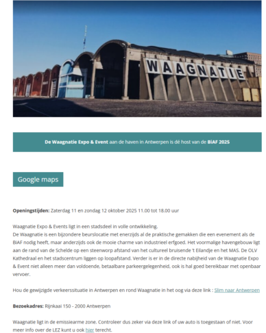 BIAF Antwerpen 10 & 11 oktober 2026